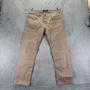 Siviglia Jeans Men 36x30 Brown Cotton Denim Straight Button-Fly Workwear Stretch